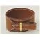 【現品限り】HERMES（エルメス） ブレスレット ゴールド金具 カーフ 茶 刻印:F 【中古A】