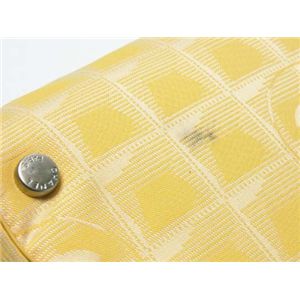 【現品限り】CHANEL(シャネル) トラベルライン バニティ ナイロン カーフ イエロー 【中古AB】