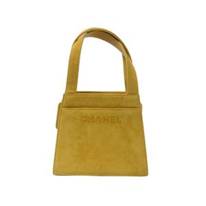【現品限り】CHANEL(シャネル) ハンドバッグ スエード イエロー 【中古AB】