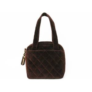 【現品限り】CHANEL(シャネル) ハンドバッグ ベロア ブラウン 【中古B】