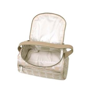 【現品限り】CHANEL(シャネル) トラベルライン バニティ ナイロン カーフ ベージュ 【中古A】
