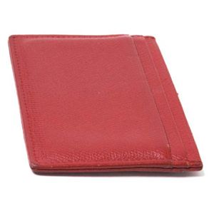 【現品限り】CHANEL(シャネル) ココボタン カードケース カーフ 赤 A20906 【中古AB】