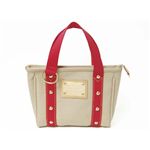 【現品限り】LOUIS VUITTON（ルイ ヴィトン） アンティグア カバPM ベージュ/赤 M40038【中古SA】