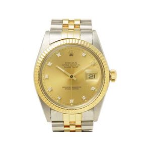 【現品限り】ROLEX（ロレックス） デイトジャスト 16013G シャンパン文字盤 R番【中古A】