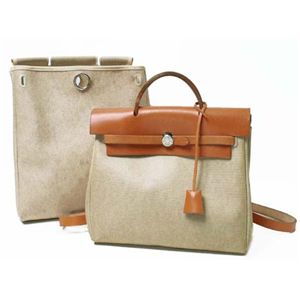 【現品限り】HERMES(エルメス) エールリュックPM ナチュラル【中古B】