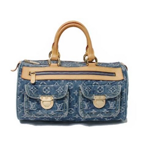 【現品限り】LOUIS VUITTON(ルイ ヴィトン) モノグラムデニム ネオスピーディ ブルー M95019 【中古B】