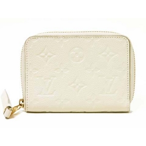 【現品限り】LOUIS VUITTON(ルイ ヴィトン) モノグラムアンプラント ラウンドファスナー財布 ポルトフォイユ スクレット コンパクト ネージュ M93432 【中古A】