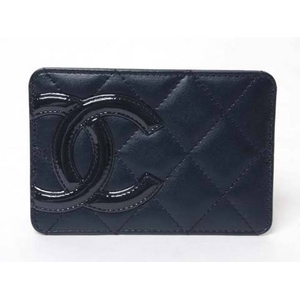 【現品限り】CHANEL(シャネル) カンボンライン カードケース ネイビー A26725 【新品同様】