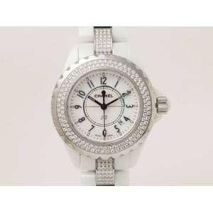 【現品限り】CHANEL（シャネル） 腕時計 J12 33mm ホワイトセラミック H1420 レディースウォッチ【中古A】