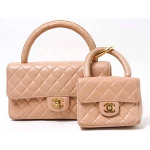 【現品限り】CHANEL(シャネル) マトラッセ 親子バッグ ピンク 【中古B】