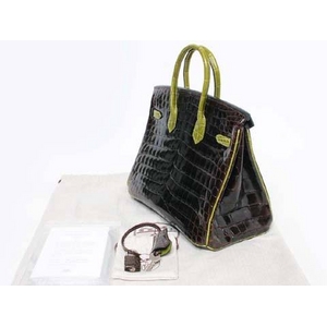 【現品限り】HERMES(エルメス) バーキン25 クロコダイル ニロティカスシャイン コカオン S金具 【未使用】