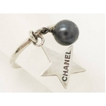 【現品限り】CHANEL（シャネル） シルバーリング スター フェイクパール【中古AB】