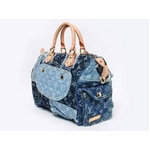 【現品限り】LOUIS VUITTON(ルイ ヴィトン) モノグラムデニム パッチワーク スピーディ30 M95380 ブルー 【中古SA】