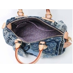 【現品限り】LOUIS VUITTON(ルイ ヴィトン) モノグラムデニム パッチワーク スピーディ30 M95380 ブルー 【中古SA】