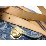 【現品限り】LOUIS VUITTON(ルイ ヴィトン)モノグラムデニム バギーPM ブルー M95049 ロングストラップ付き【中古AB】