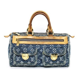 【現品限り】LOUIS VUITTON（ルイヴィトン） モノグラムデニム ネオスピーディ ブルー M95019 【中古BC】