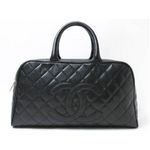 【現品限り】CHANEL（シャネル）シャネル ボストンバッグ キャビア 黒 ブラック 【中古A】