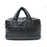 【現品限り】CHANEL（シャネル）シャネル コココクーン ボーリングバッグ レザー 黒 ブラック 【中古SA】