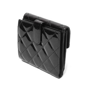 【現品限り】CHANEL(シャネル) ダブルホック エナメル ブラック 【新品同様】