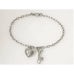 【現品限り】TIFFANY（ティファニー） センチメンタル ハート＆キー ブレスレット Pt950／ダイヤ 【中古A】の詳細ページへ