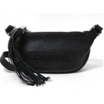 【現品限り】CHANEL（シャネル） フリンジ付き ショルダーバッグ カーフ 黒 【中古A】