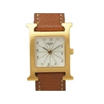 【現品限り】HERMES（エルメス） Hウォッチ ゴールド 革ベルト HH1.201 【中古AB】の詳細ページへ
