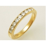 【現品限り】TIFFANY（ティファニー） K18YG チャネルセッティング ダイヤリング ハーフサークル #8【中古SA】の詳細ページへ
