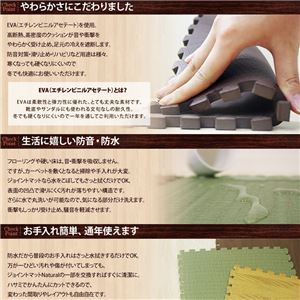 やさしいジョイントマット ナチュラル 約6畳(108枚入)本体 レギュラーサイズ(30cm×30cm) ホワイトウッド(白 木目調) 〔クッションマット 床暖房対応 赤ちゃんマット〕