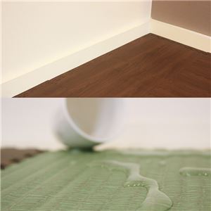 やさしいジョイントマット ナチュラル 約8畳分サイドパーツ ラージサイズ(60cm×60cm) ホワイトウッド(白 木目調) 〔大判 クッションマット カラーマット 赤ちゃんマット〕