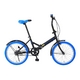 20インチ折畳自転車カラーモデル　ブラック×ブルー
