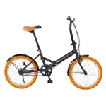 20インチ折畳自転車カラーモデル　ブラック×オレンジ