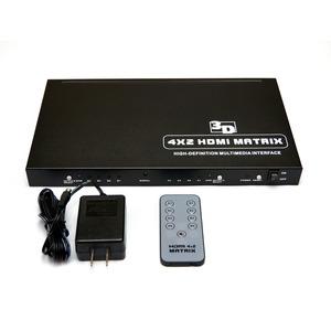 ホーリック HDMAT42-003 HDMIセレクター マトリックス切替器 4入力2出力