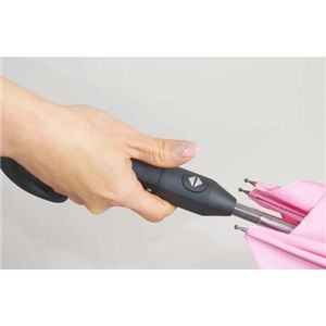 柄が浮き出るワンタッチ開閉傘 ピンク