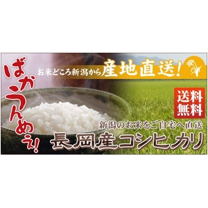 新潟県長岡産コシヒカリ20ｋｇ（10kg&times;2袋）