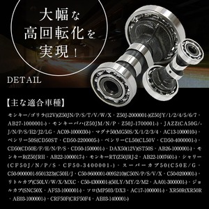 モンキーノーマルヘッド用ハイカムシャフト　ビッグボアキット