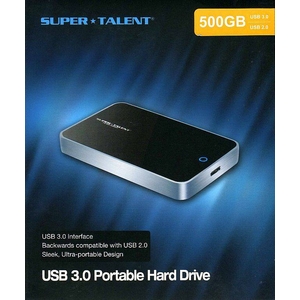 SuperTalent（スーパータレント） ポータブルHDD 2.5inch 500GB USB3.0対応