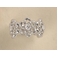 PT900（プラチナ900） 地金連フラワー ダイヤモンドリング11号 0.34ct