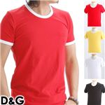 D&G(ディー&ジー) Tシャツ(2枚セット) /レッド&ホワイト L