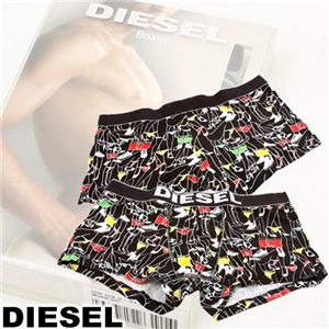 DIESEL(ディーゼル) プリントボクサーパンツ UMB-BREDDE CDRE-00GJG【C】/ ブラック総柄/S