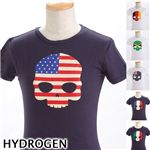 HYDROGEN(ハイドロゲン) レディース プリントTシャツ 0B2140 M10・ネイビー(アメリカ) EUサイズS