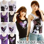 SWEET YEARS(スイートイヤーズ) レディース Tシャツ&タンクトップ【B】01SF53047 LALA ブラックM