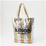 kitson（キットソン） スパンコール 縦型トートバッグ 3789 GOLD/SILVER ストライプ