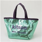 kitson（キットソン）スパンコール ミニトートバッグ SEQUIN MINI TOTE EmeraldGreen×Black