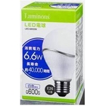 Luminous（ルミナス）　LED電球　60W　白色　LEC-Q600S　【12個セット】