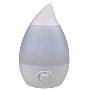 超音波式加湿器 【1.6L雫型/6〜8畳向け】 安全機能/7色LEDランプ付き