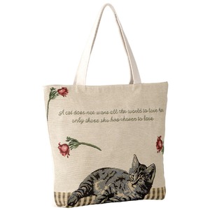 ゴブラン猫柄トートバッグ ネコ1匹タイプ