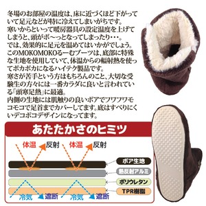 MOKOMOKOるーむブーツ ブラウン