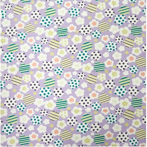 ｃｏｃｏ&minus;ｃｌｏｔｈ大判クロス　ポップ梅　紫