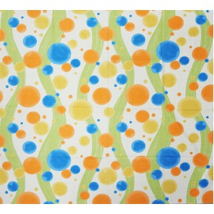 ｃｏｃｏ&minus;ｃｌｏｔｈ大判クロス　立湧ドット　黄緑