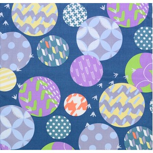 ｃｏｃｏ&minus;ｃｌｏｔｈ小風呂敷　Ｄｏｔ　紺